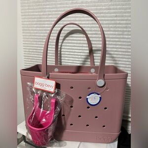 BOGG BAG Mauve Tote with Pink Accessory Holder